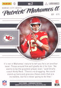 Patrick Mahomes II 2023 Panini Luminance Card #2 #3/100
