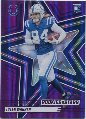 Tyler Warren 2025 Panini Rookies & Stars Purple Parallel RC #195 864/999