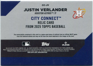 Justin Verlander 2025 Topps City Connect Jersey Card #CC-JV