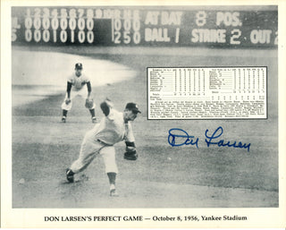 Don Larsen Autographed 8x10 Baseball Photo