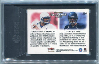 Tom Brady/ Giovanni Carmazzi 2000 Fleer Skybox Rookie Pairs RC #234 SGC Graded 6