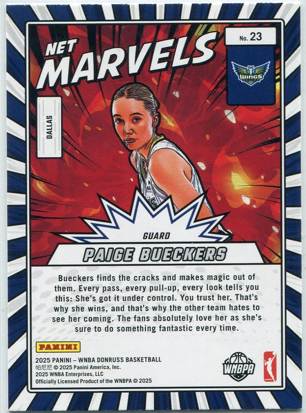 Paige Bueckers 2025 Panini Donruss Net Marvels Press Proof RC #23