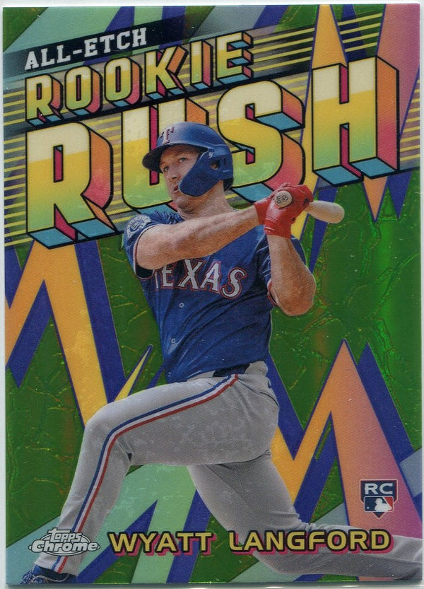 Wyatt Langford 2024 Topps Chrome All-Etch Rookie Rush RC #CAERU-6