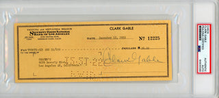 Clark Gable Autographed Check (PSA)