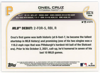 Oneil Cruz 2022 Topps Chrome Purple #USC74 Card