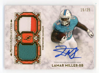Lamar Miller 2013 Topps Museum Collection Autograph Issue #SSDRA-LMI Card 15/25