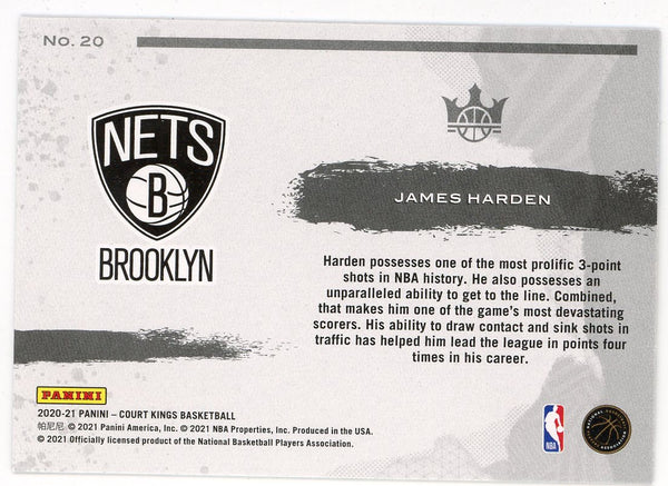 James Harden 2020-21 Panini Court Kings Points in the Paint Card #20