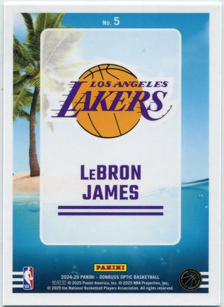 LeBron James 2024 - 2025 Panini Donruss Optic Splash Card #5