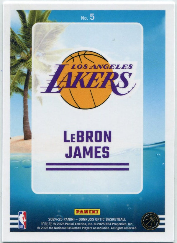 LeBron James 2024 - 2025 Panini Donruss Optic Splash Card #5