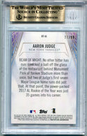 Aaron Judge 2018 Topps Stadium Club Beam Team Black Parallel Card #BT-AJ 77/99 BGS Graded 9.5