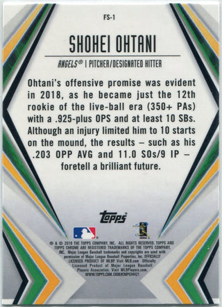 Shohei Ohtani 2019 Topps Chrome Future Stars Card #FS-1