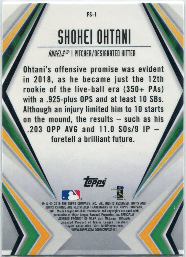 Shohei Ohtani 2019 Topps Chrome Future Stars Card #FS-1