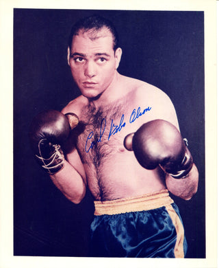 Carl Bobo Olson Autographed 8x10 Boxing Photo