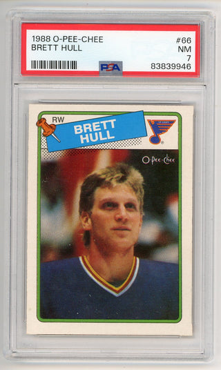Brett Hull 1988 Topps #66 PSA 7