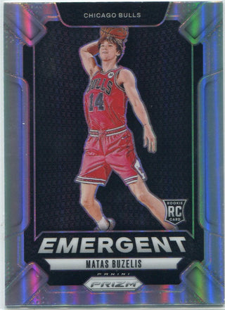 Matas Buzelis 2024 - 2025 Panini Prizm Emergent Silver Prizm RC #7
