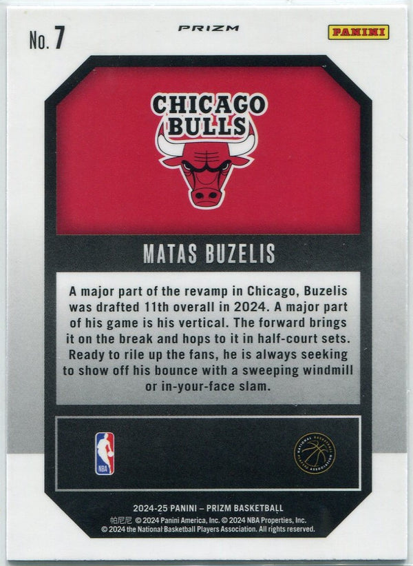 Matas Buzelis 2024 - 2025 Panini Prizm Emergent Silver Prizm RC #7
