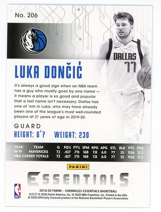 Luka Doncic 2019 Panini Chronicles Essentials #206