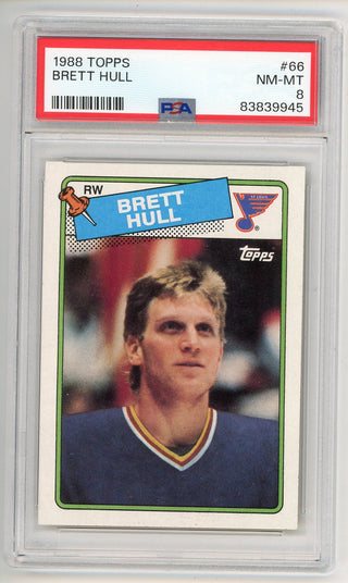 Brett Hull 1988 Topps #66 PSA 8