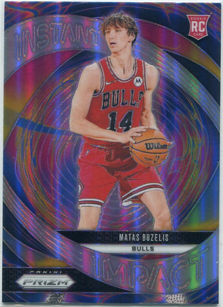 Matas Buzelis 2024 - 2025 Panini Prizm Instant Impact Silver Prizm RC #14