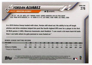 Yordan Alvarez 2020 Topps All-Star Rookie Series One #276 Card