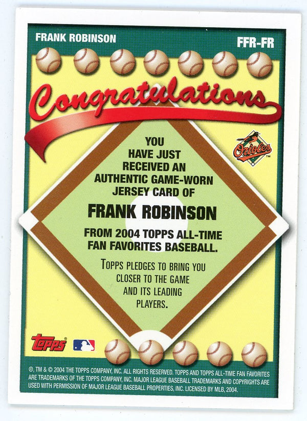 Frank Robinson 2004 Topps Fan Favorite Jersey Card #FFR-FR
