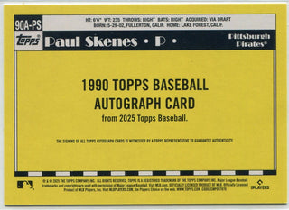 Paul Skenes 2025 Topps 1990 Throwback Autographed Card #90A-PS