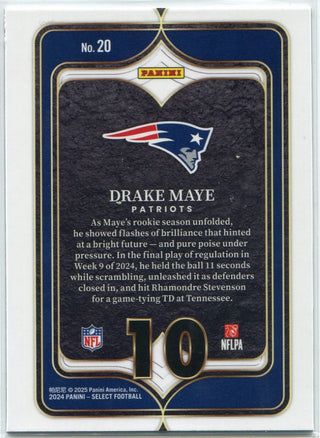 Drake Maye 2024 Panni Select Numbers RC #20