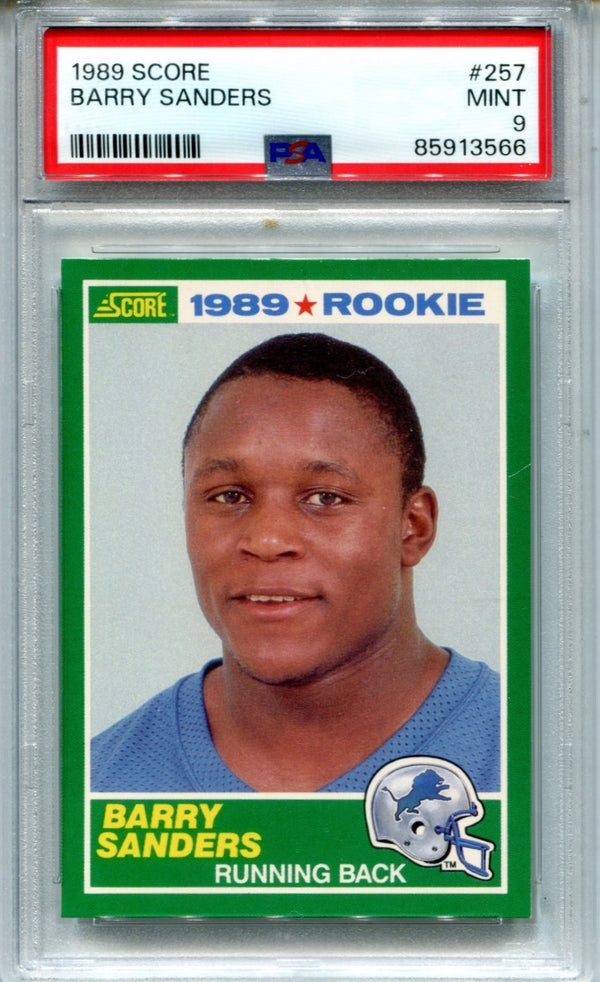 Barry Sanders 1989 Score #257 PSA 9 Card