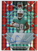 De'Von Achane Autographed 2023 Panini Mosaic Red RC #312