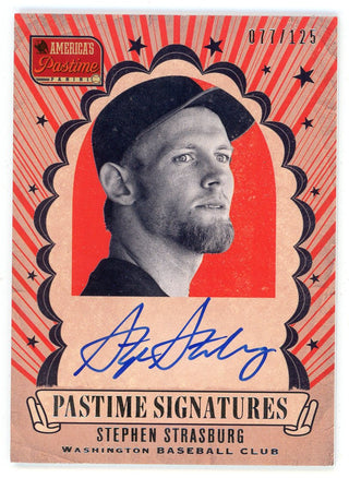 Stephen Strasburg 2013 Panini America's Pastime Signatures Autographed Card #SS
