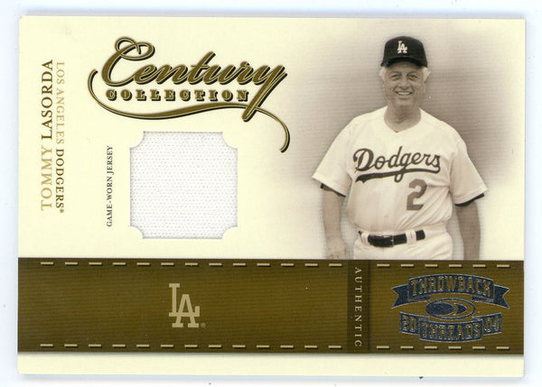 Tommy Lasorda 2004 Donruss Throwback Threads Century Collection Patch Relic #CC-88