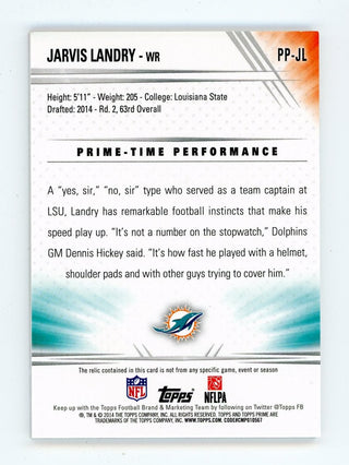 Jarvis Landry 2014 Topps Prime Rookie Jersey Card
