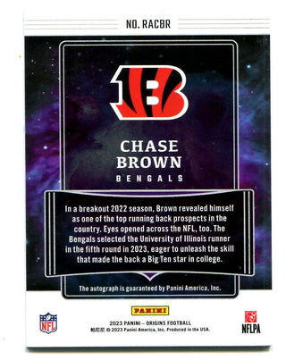 Chase Brown 2023 Panini Origins Autographed Card #RACBR /99