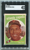 Orlando Cepeda 1959 Topps Card #390 SGC Graded 4