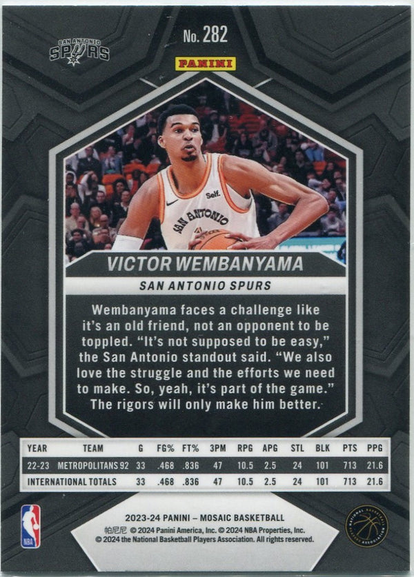 Victor Wembanyama 2023 - 2024 Panini Mosaic City Edition RC #282