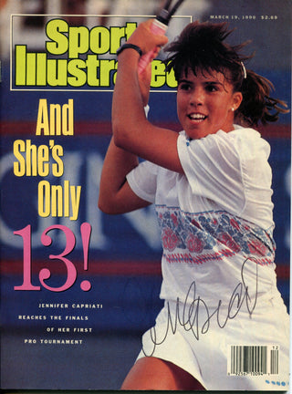 Jennifer Capriati signed Sports Illustrated Magazine March 19 1990