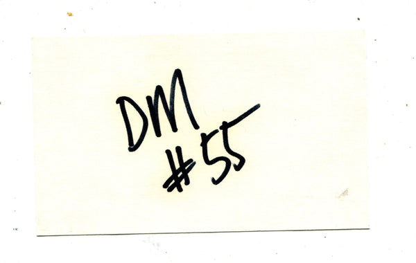 Dikembe Mutombo Autographed 3X5 Card