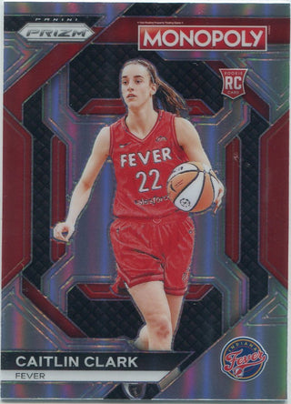 Caitlin Clark 2024 Panini Prizm  WNBA Monopoly Silver Prizm RC #WNBA27