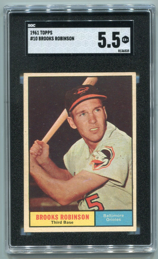 Brooks Robinson 1961 Topps Card SGC Graded 5.5