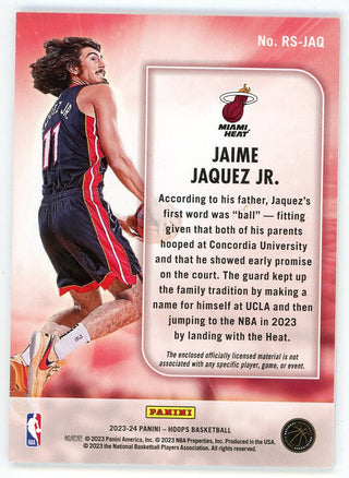 Jaime Jaquez Jr. 2023-24 Panini Hoops Rise n Shine Patch Relic #RS-JAQ
