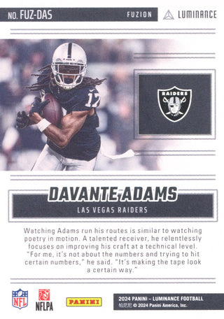Davante Adams 2024 Panini Luminance Card