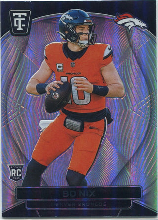 Bo Nix 2024 Panini Totally Certified Mirror Parallel RC #105