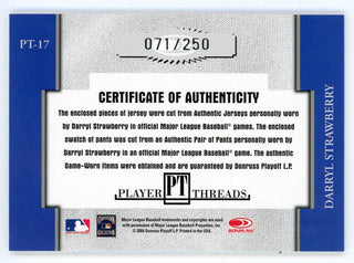 Darryl Strawberry 2004 Donruss Throwback Threads Player Threads Patch Relics #PT-17