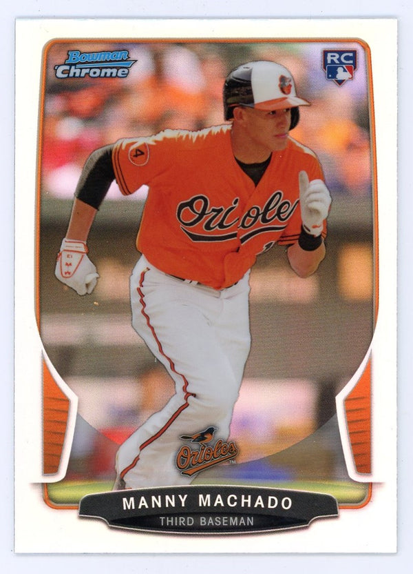 Manny Machado 2013 Topps Bowman Chrome Sliver Refractor #4 Card