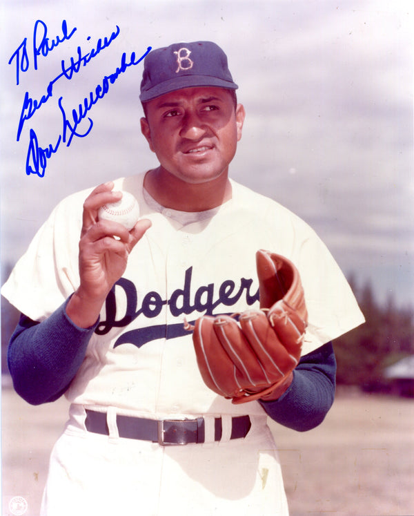Don Newcombe Autographed Baseball 8x10 Photo