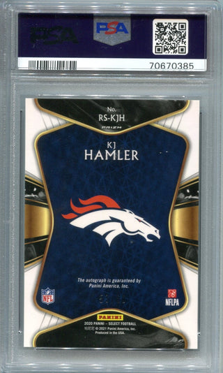 KJ Hamler 2020 Panini Select Rookie Signature Auto #RSKJH PSA 10 Card