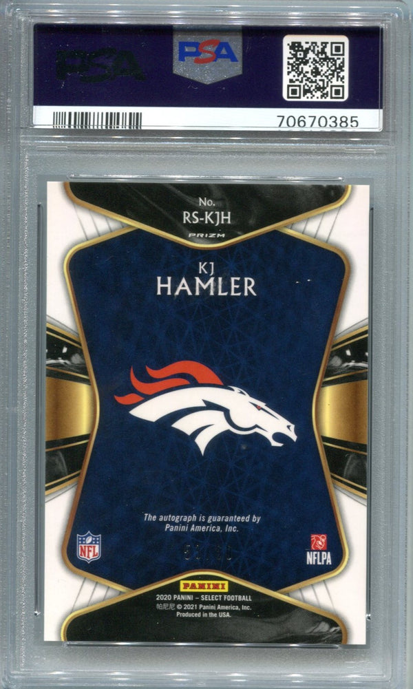 KJ Hamler 2020 Panini Select Rookie Signature Auto #RSKJH PSA 10 Card