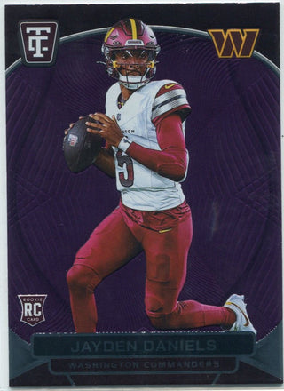 Jayden Daniels 2024 Panini Totally Certified Mirror Purple Parallel RC #138