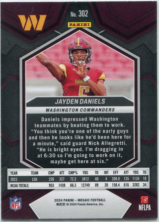 Jayden Daniels 2024 Panini Mosaic RC #302