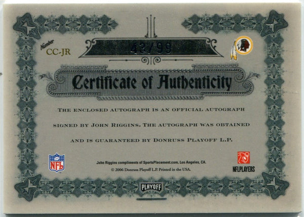 John Riggins 2006 Donruss Playoff Canton Classics Autographed Card #CC-JR 43/99